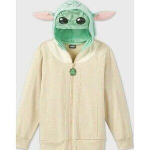Star Wars Mandalorian Baby Yoda XS Hoodie Sweater Youth  Jacket Coat Costume